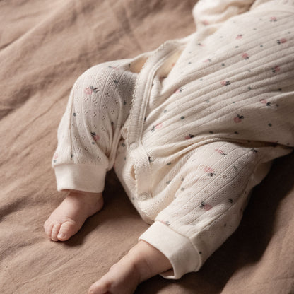 Pointelle Kimono Stretch and Grow - Posey Blossom