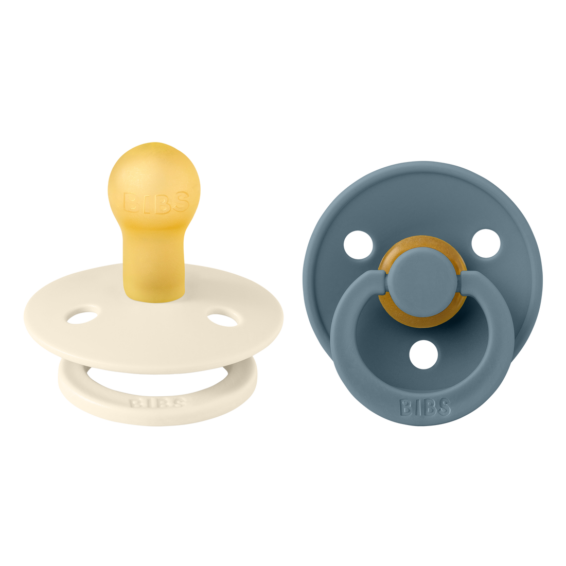 Bibs Pacifier 2 Pack - Ivory/Petrol