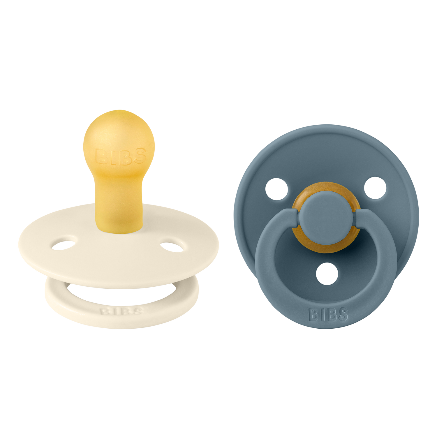 Bibs Pacifier 2 Pack - Ivory/Petrol