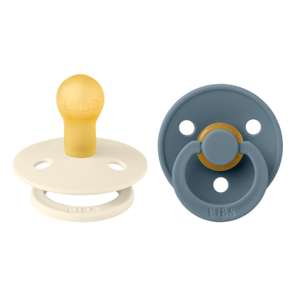 Bibs Pacifier 2 Pack - Ivory/Petrol