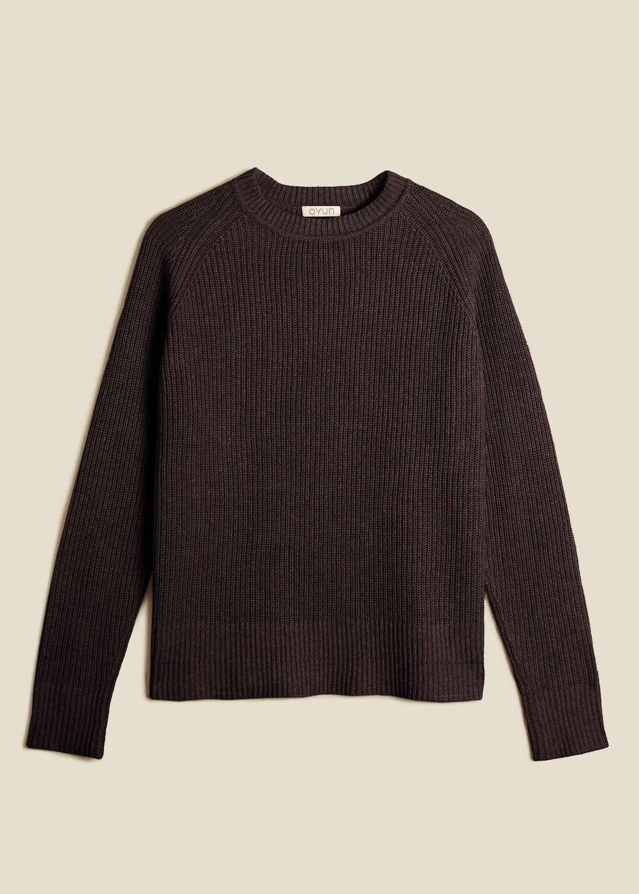 Romy Ribbed Crew Espresso
