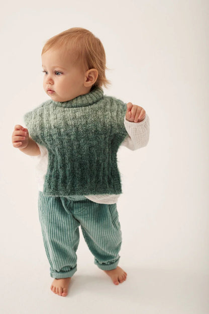 Wide Corduroy Baby Pants - Artic Blue