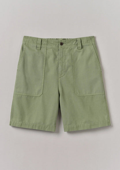Rory Cotton Canvas Shorts Light Sage