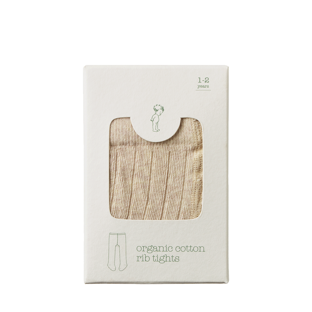 Organic Cotton Baby Tights - Oatmeal Marl