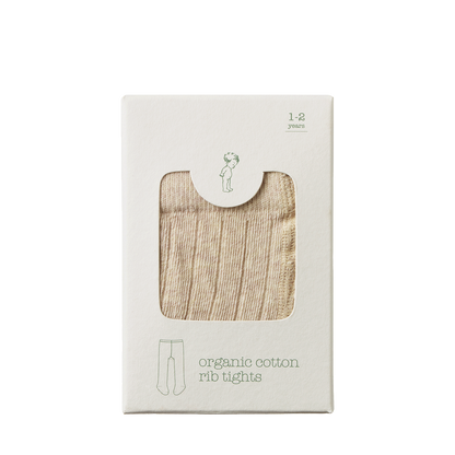 Organic Cotton Tights - Oatmeal Marl