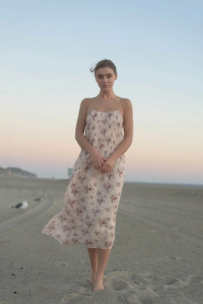 Cecilia Open Back Ramie Dress