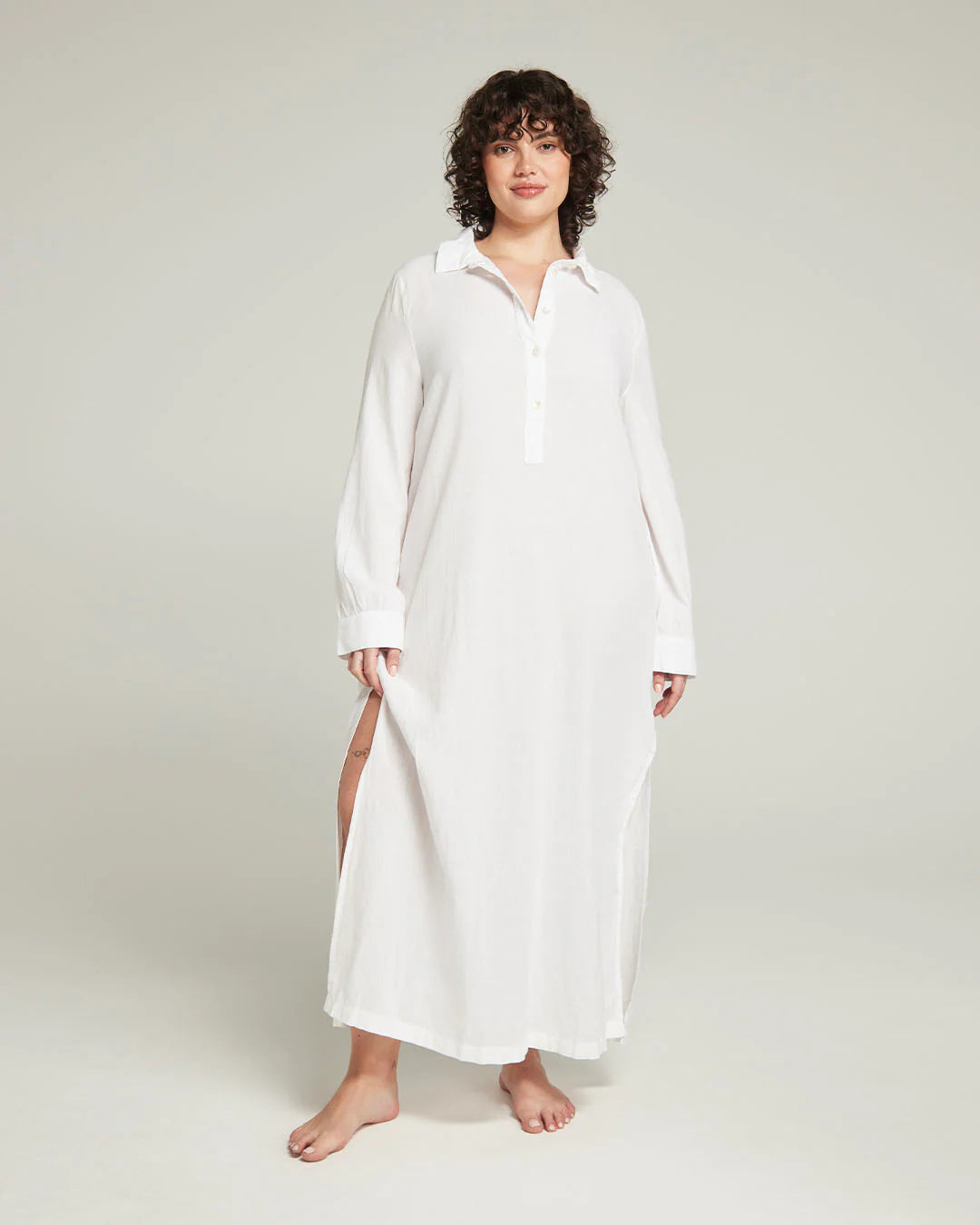 The Maxi Shirt - Cotton White