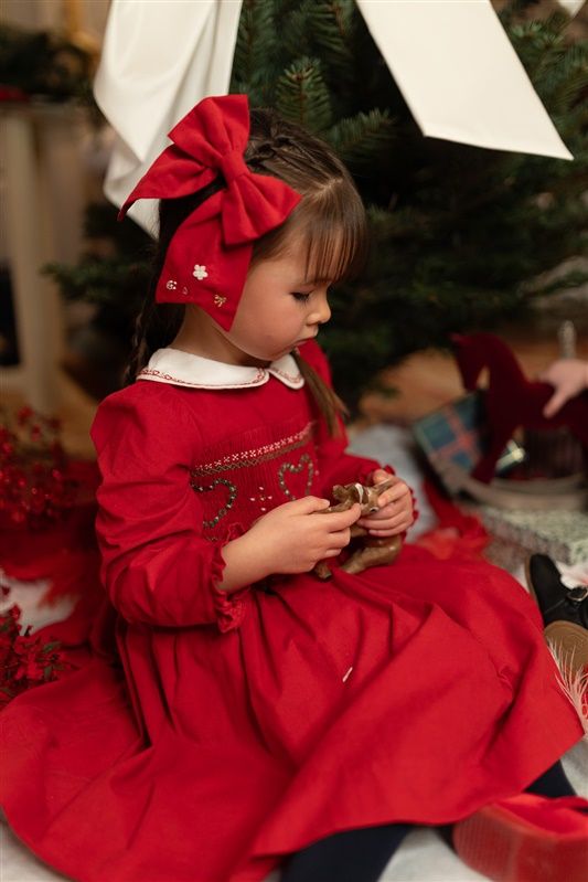 Sarah Ruby Smocked Baby Dress