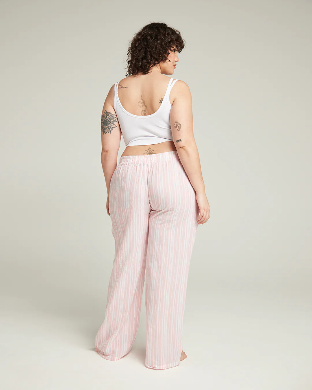 The Classic Trouser - Fondant Pink Stripe