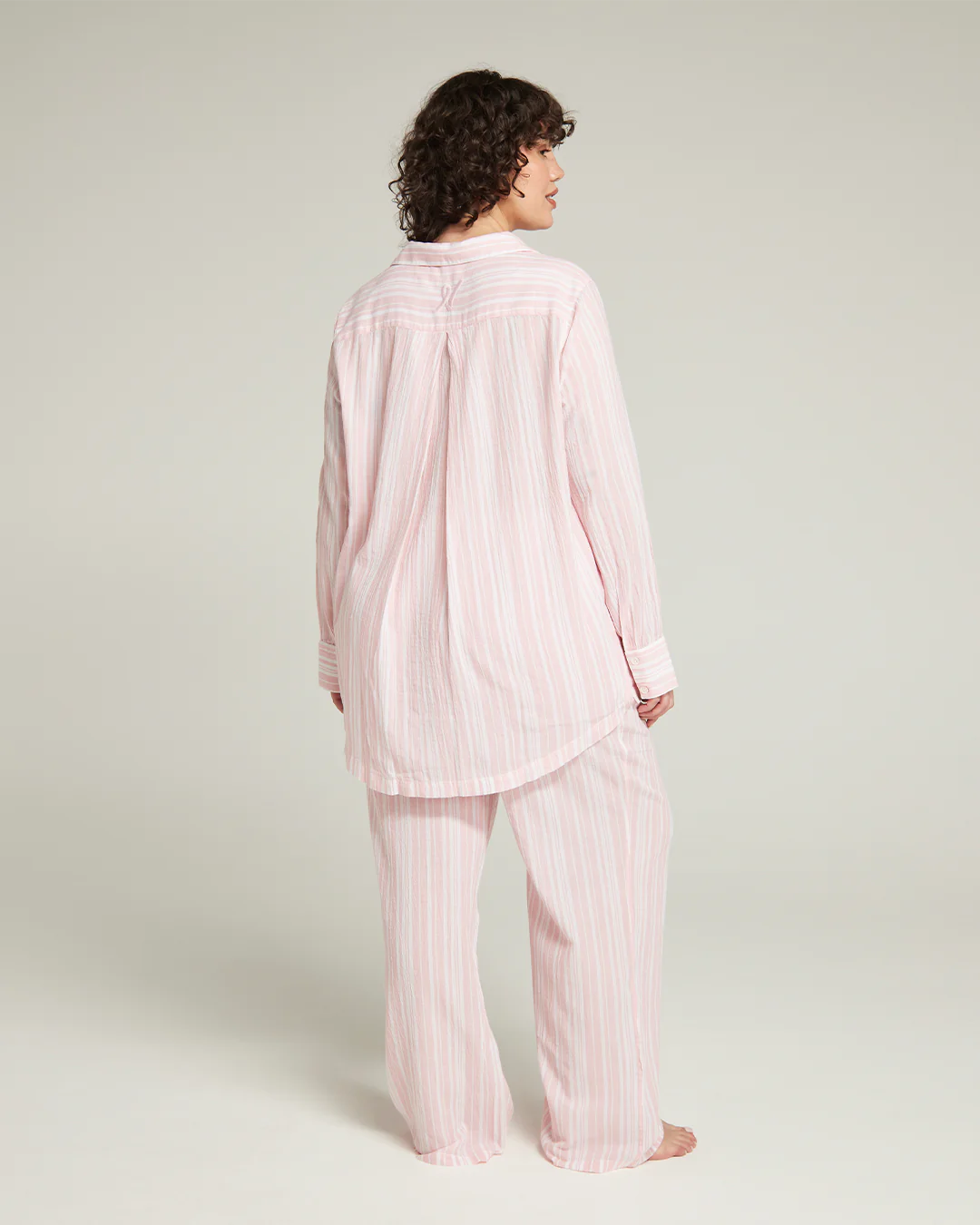 The Midi Shirt - Fondant Pink Stripe