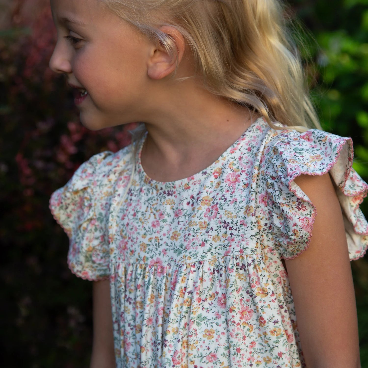 Hannah Baby Dress with Flutter Sleeves | Peach Meadow