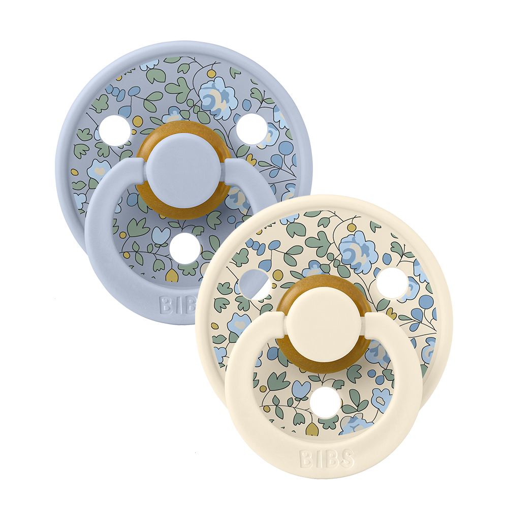 Bibs Pacifier x Liberty 2 Pack - Dusty Blue Mix