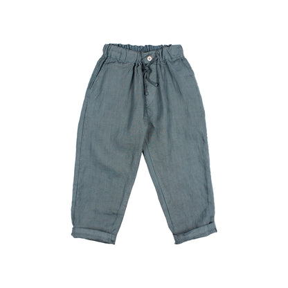 Linen Pants Blue Teal