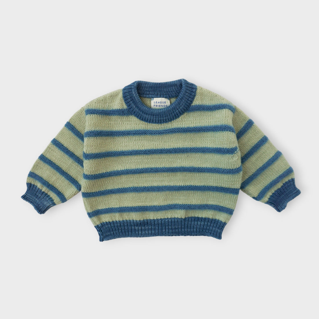 Fuzzy Striped Baby Crewneck