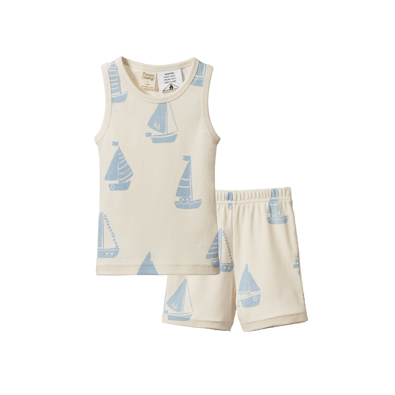 Singlet Pyjama Set - Regatta Blue Print