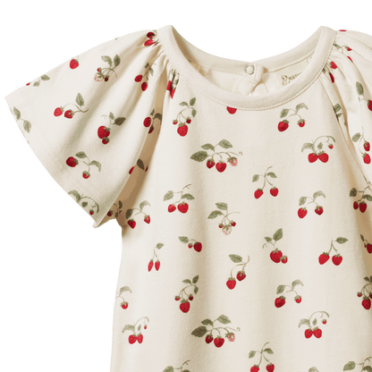 Faye Bodysuit - Strawberry Blush Print