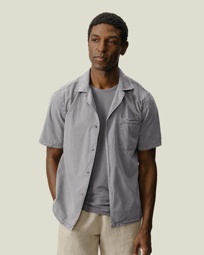 Air Cotton Camp Shirt - Silver