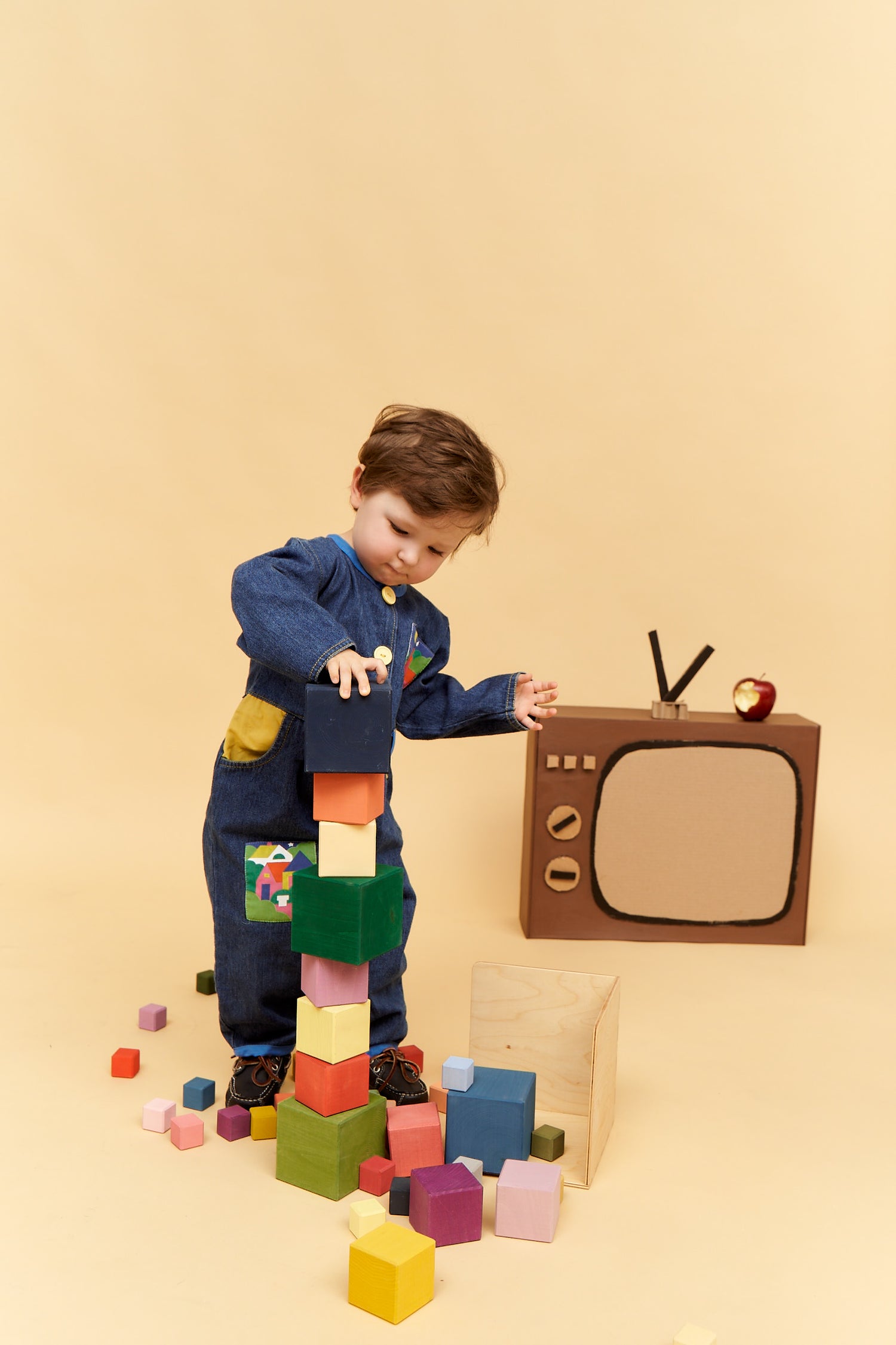 Big Triple Cubes Set Colorful