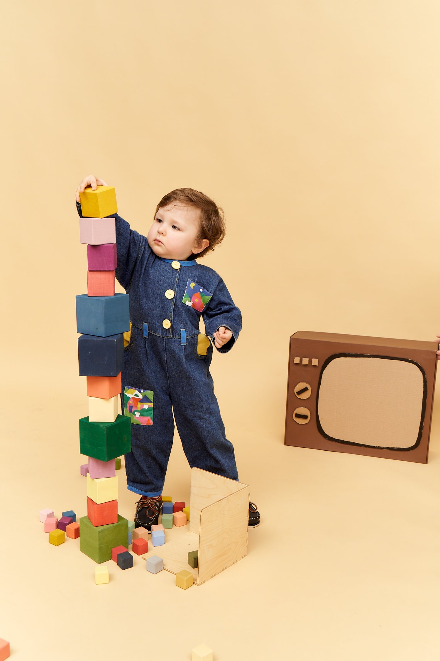 Big Triple Cubes Set Colorful