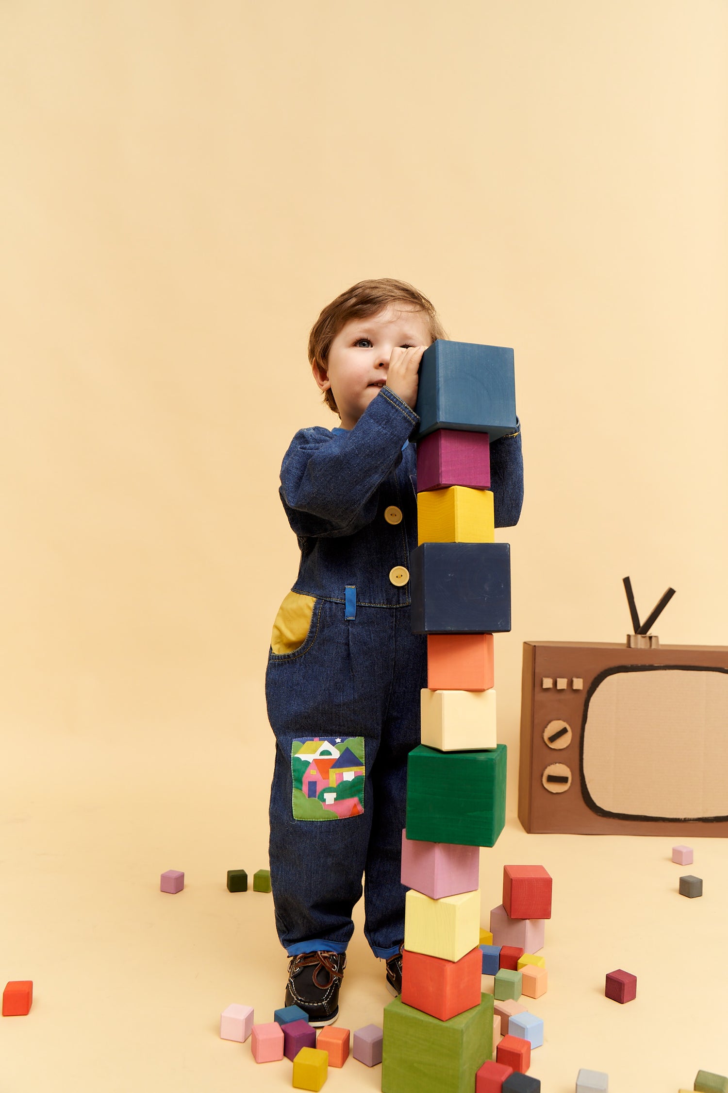 Big Triple Cubes Set Colorful