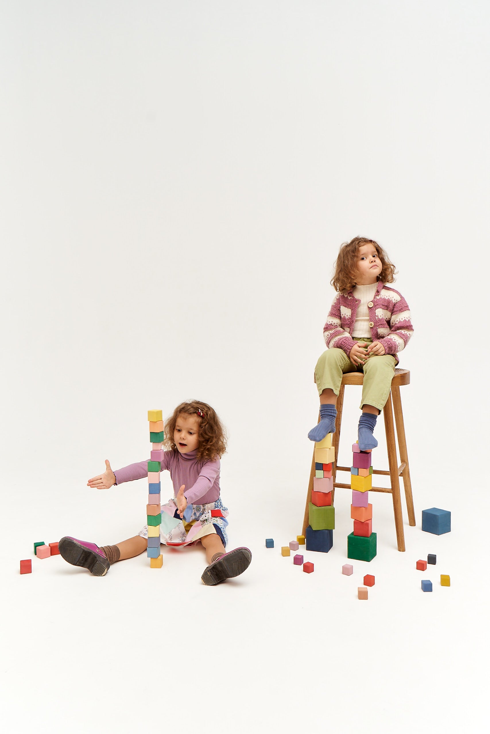 Big Triple Cubes Set Colorful