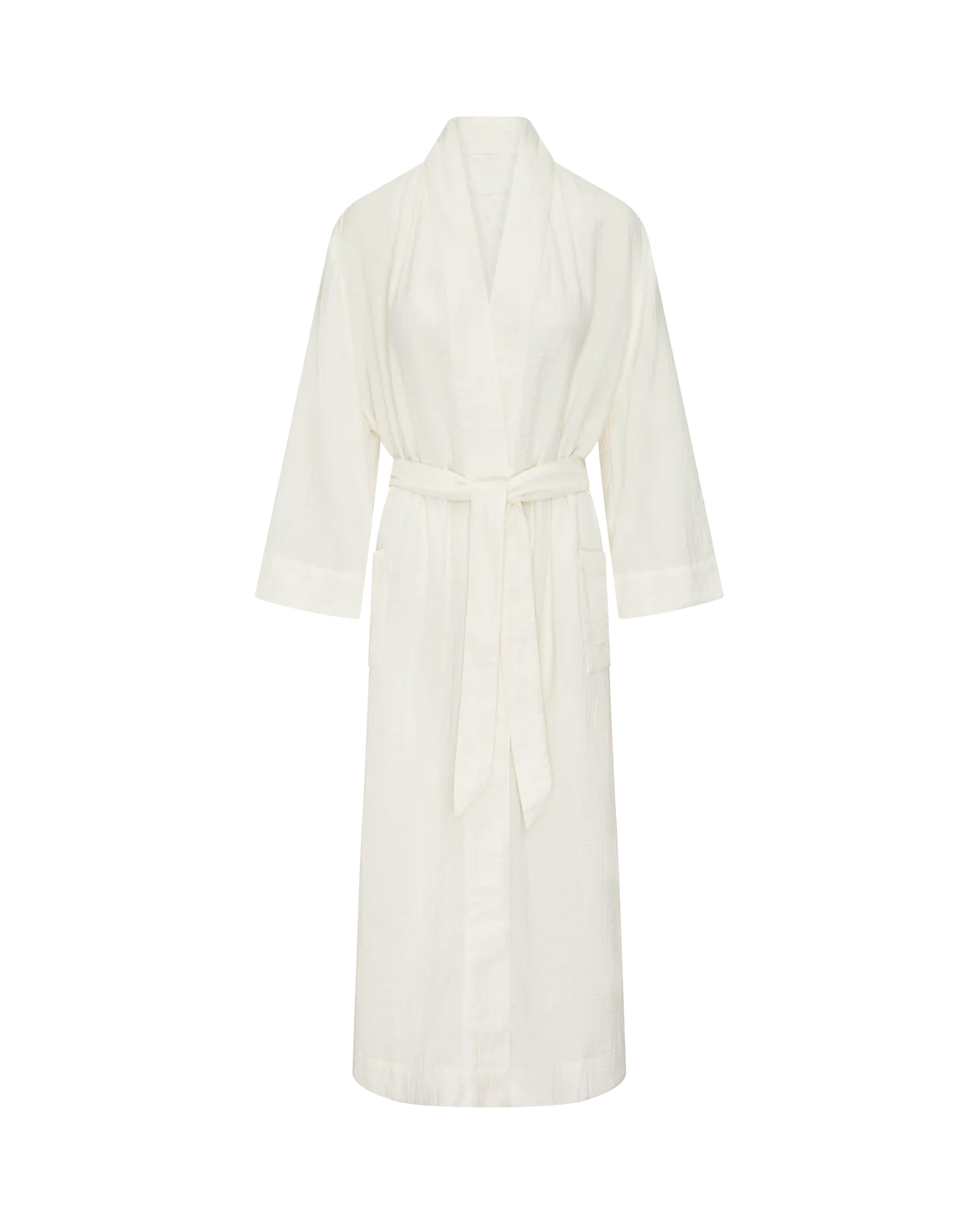 The Classic Belted Robe  - Cotton White