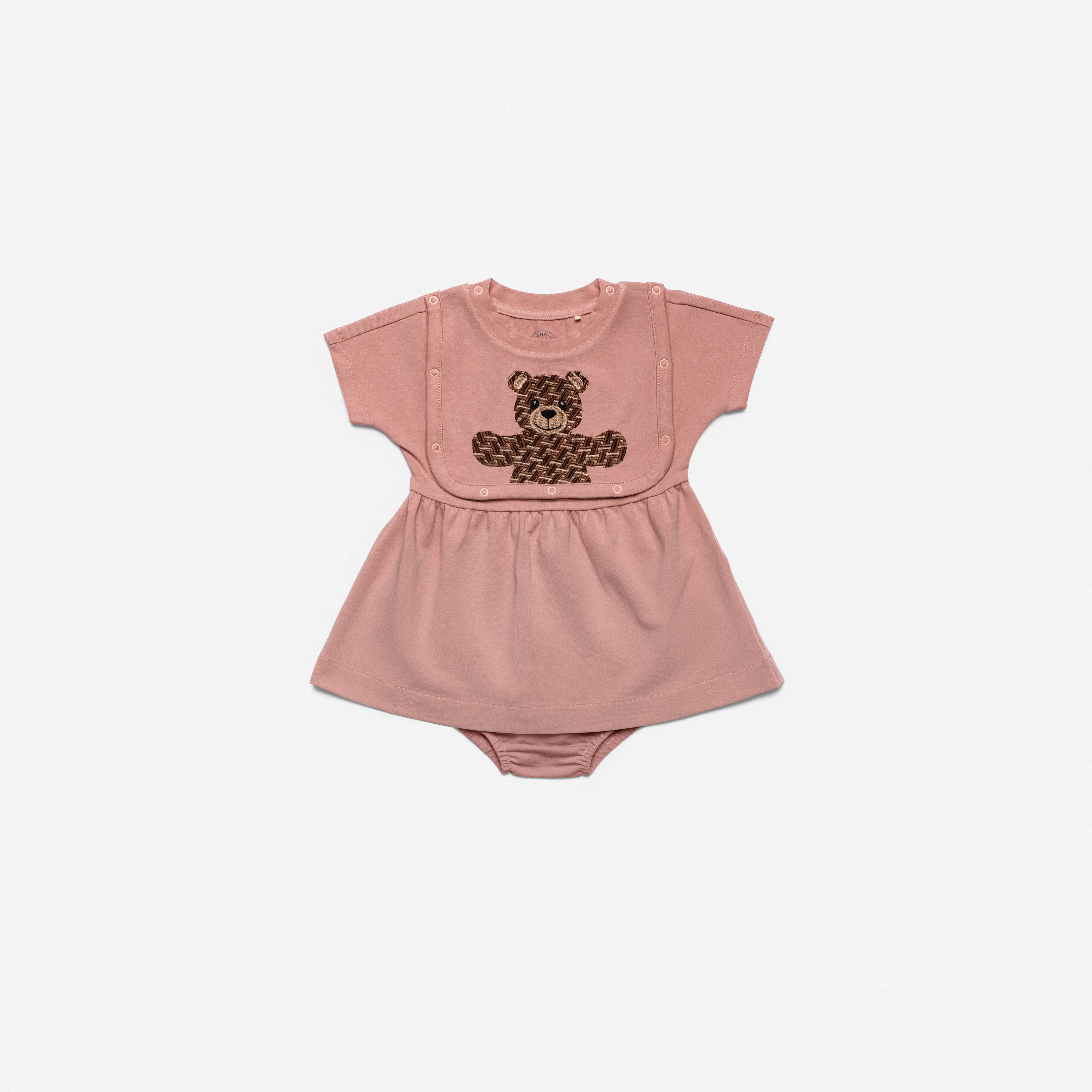 Baby Dress Olandino Bear Embroidery Set