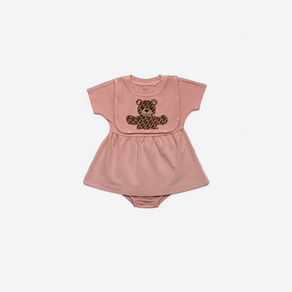 Baby Dress Olandino Bear Embroidery Set