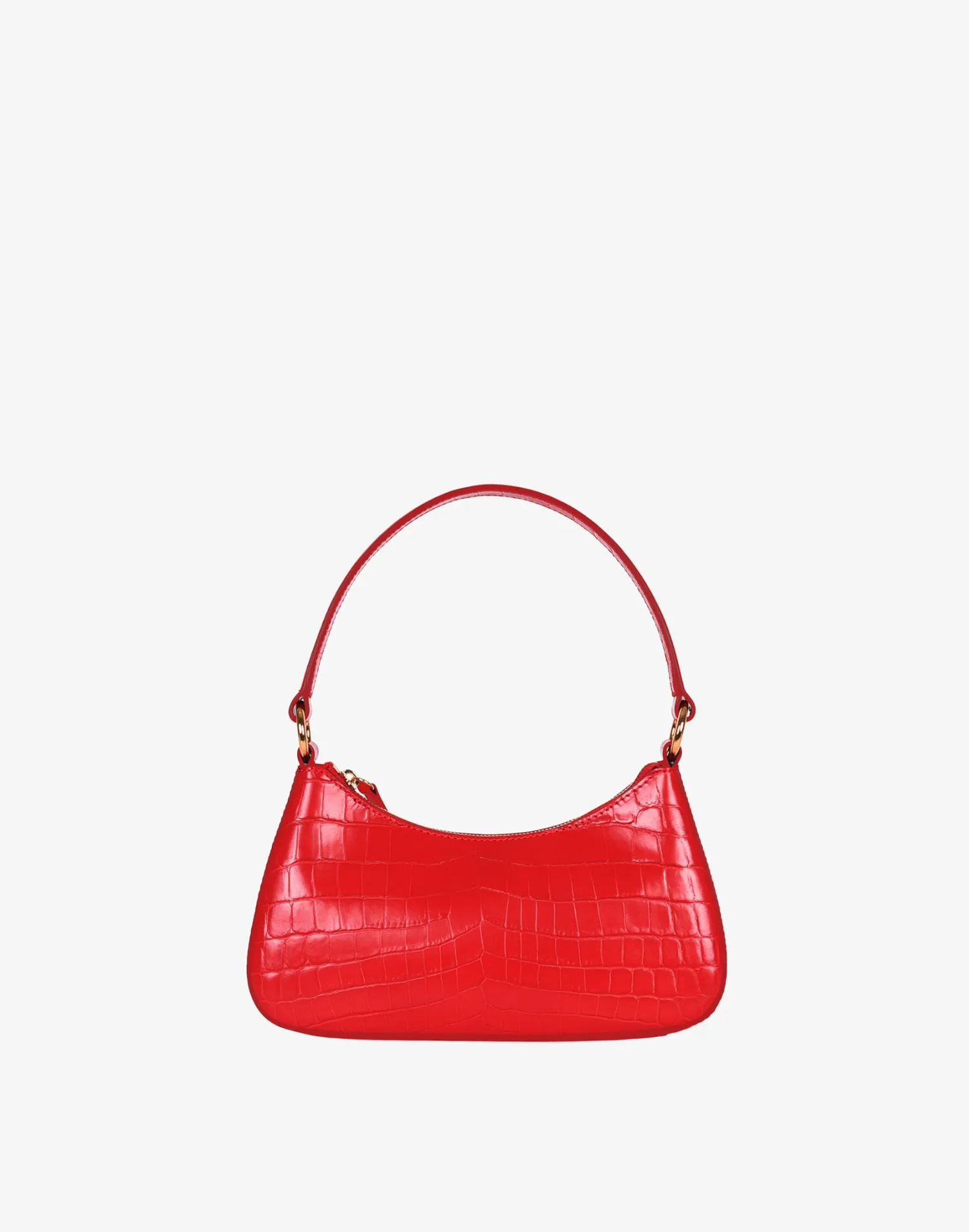 Luxe Mini Shoulder Bag Bright Red Croco