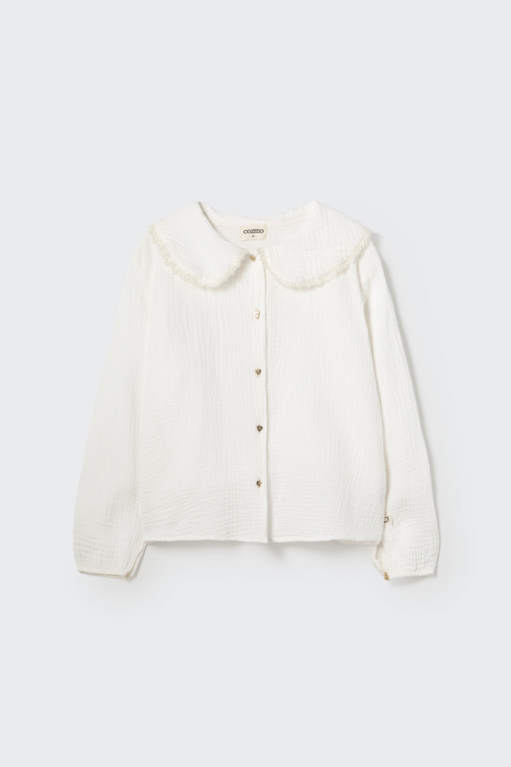 Soft Textured Cotton Collar Blouse
