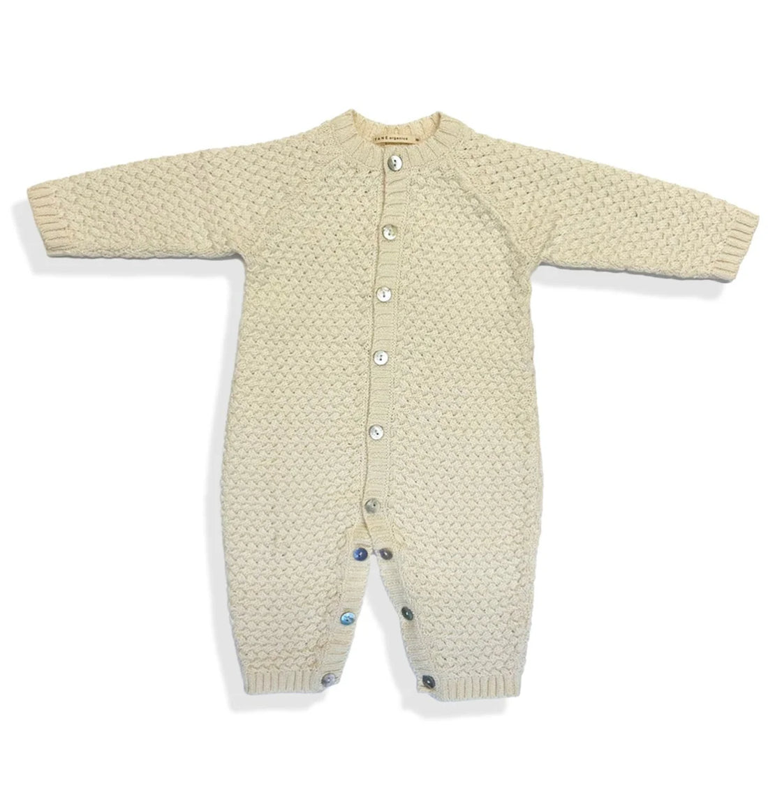 Lattice Stitch Coverall Ecru