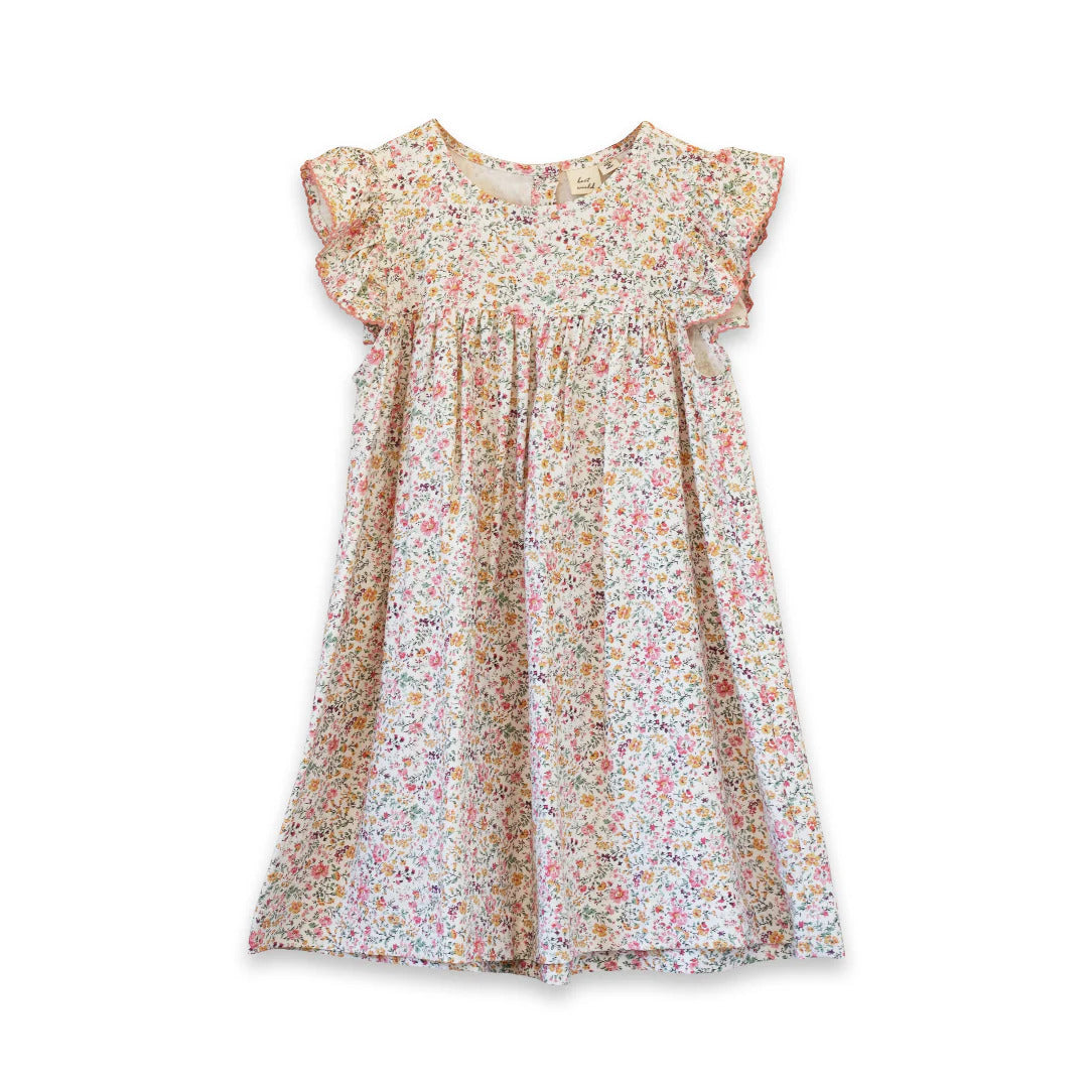 Hannah Dress with Flutter Sleeves | Peach Meadow