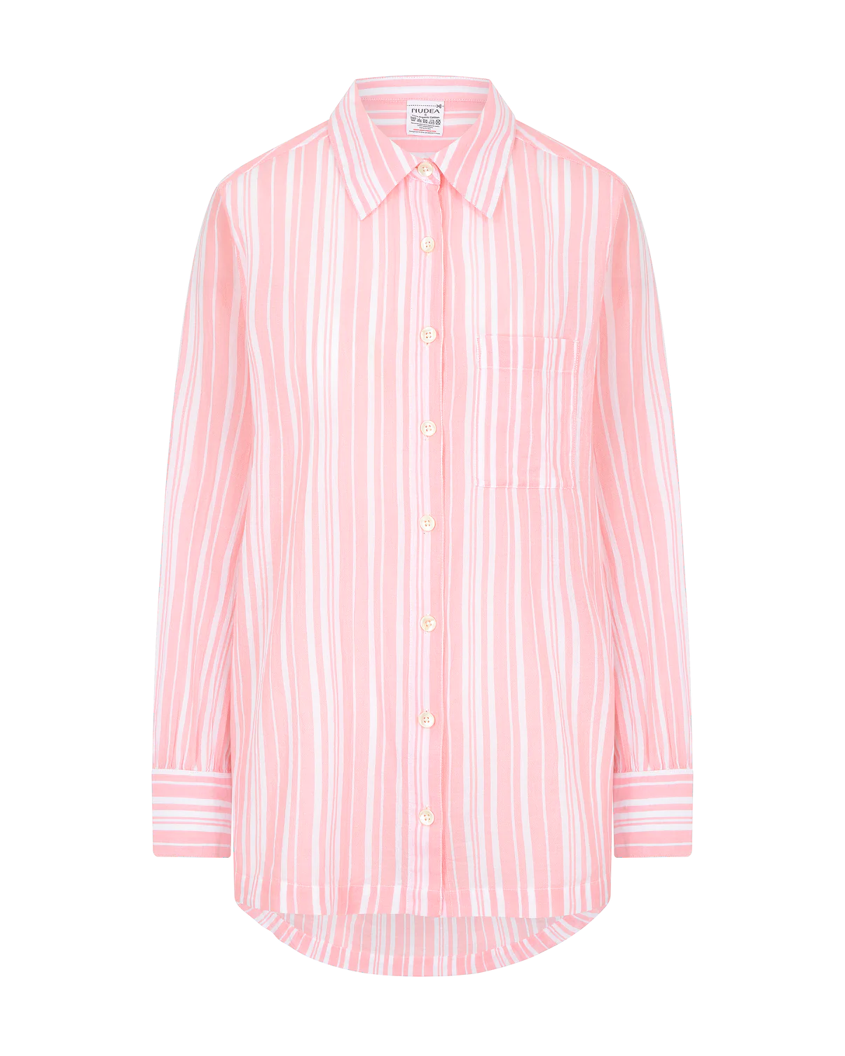 The Midi Shirt - Fondant Pink Stripe