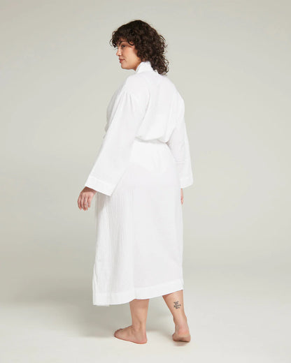 The Classic Belted Robe  - Cotton White