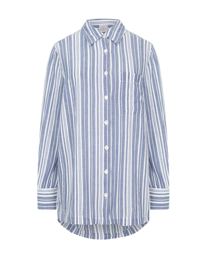 The Midi Shirt - French Navy Stripe