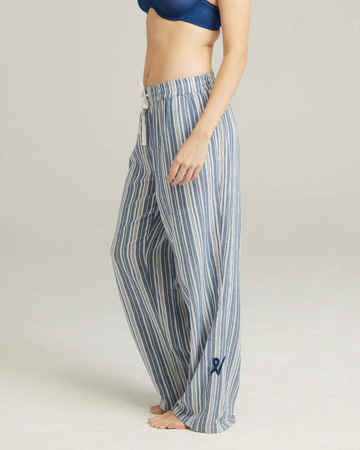 The Classic Trouser - French Navy Stripe