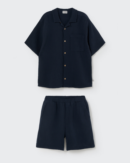Soft Gauze Set Navy