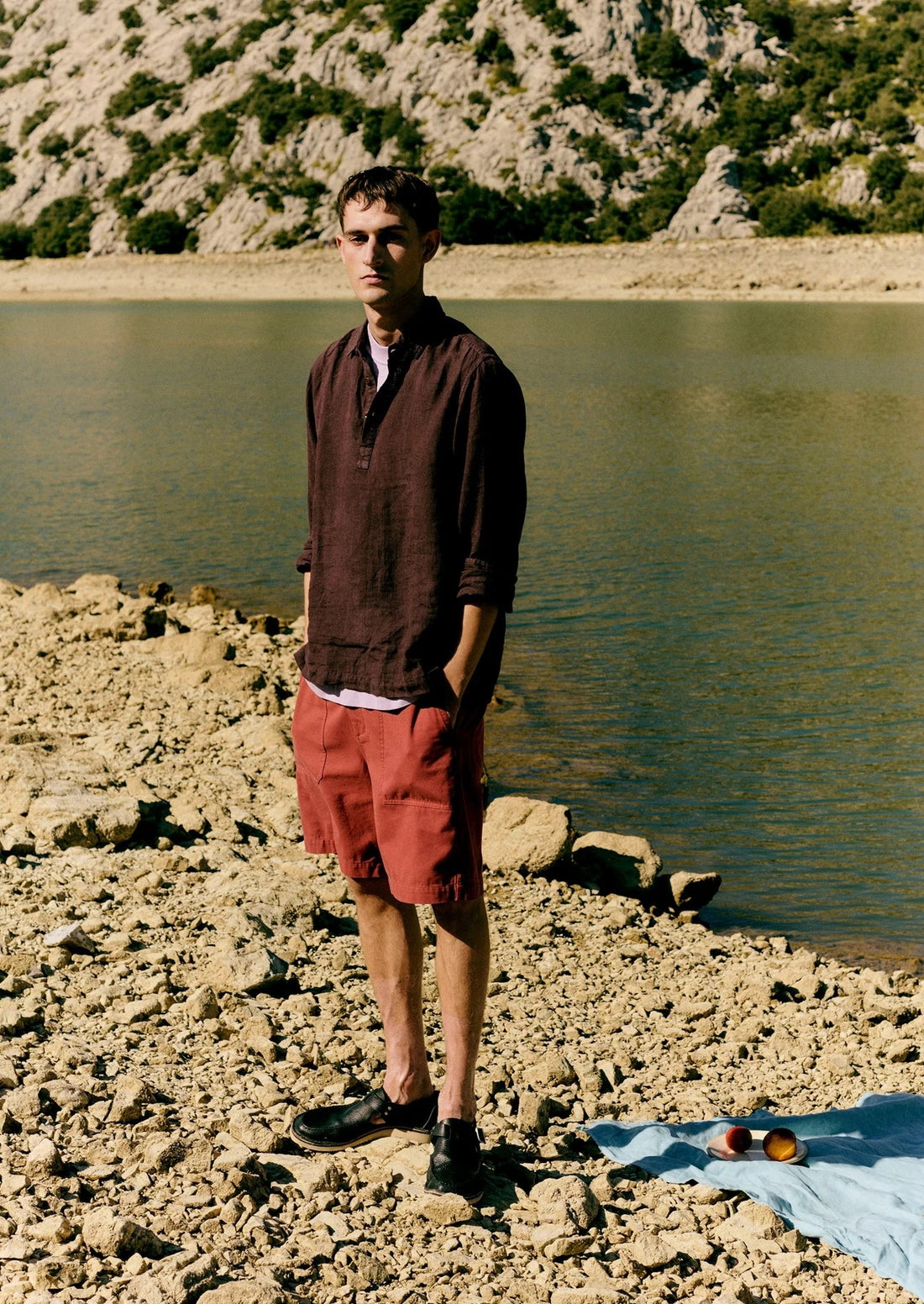 Rory Cotton Canvas Shorts Terracotta