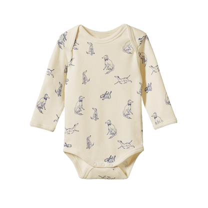 Cotton Long Sleeve Bodysuit - Best Friend Print