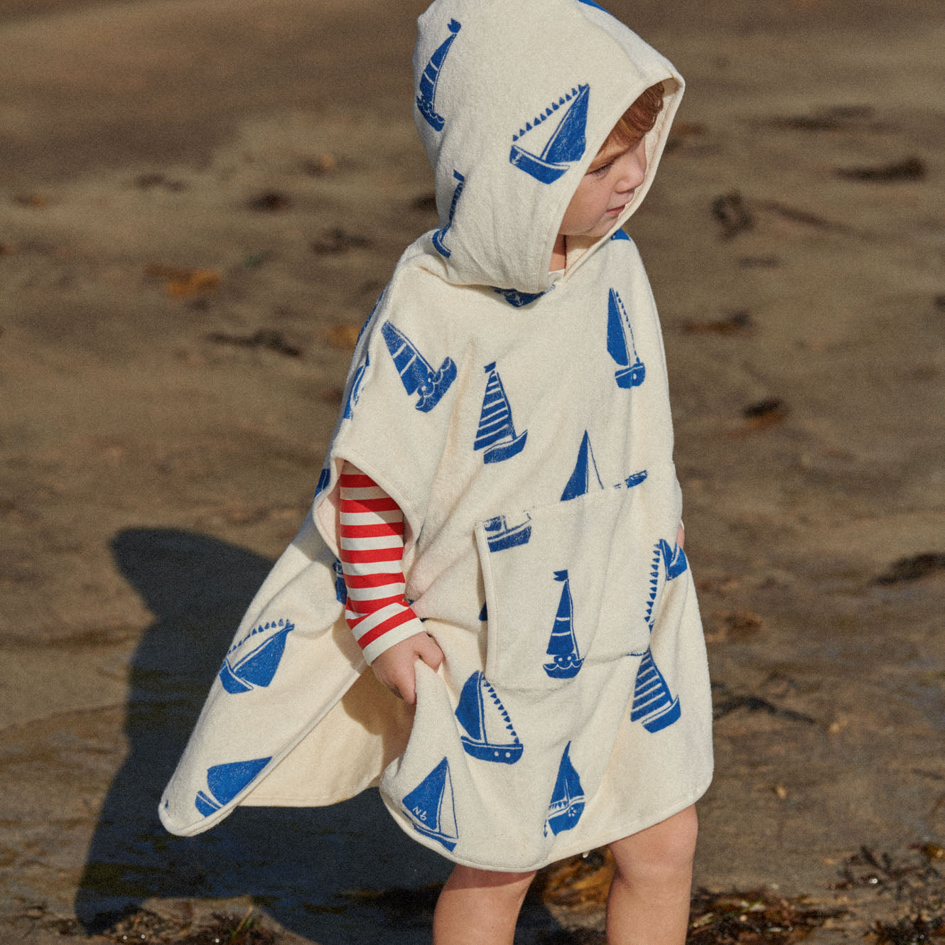 Poncho Towel - Regatta Print Terry
