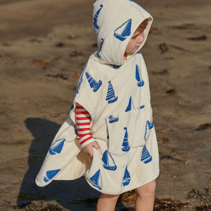 Poncho Towel - Regatta Print Terry