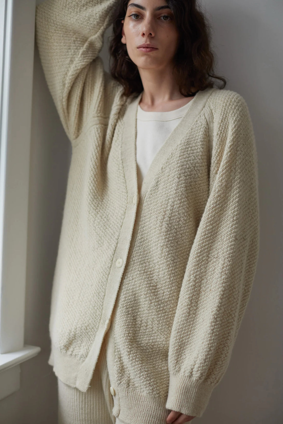 Moss Cardigan :  Ecru