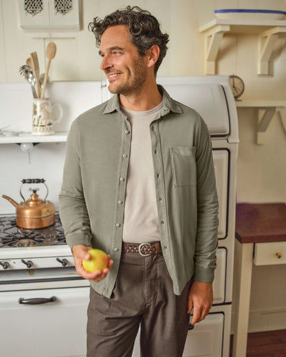 Featherweight Caza Knit Shirt - Kelp