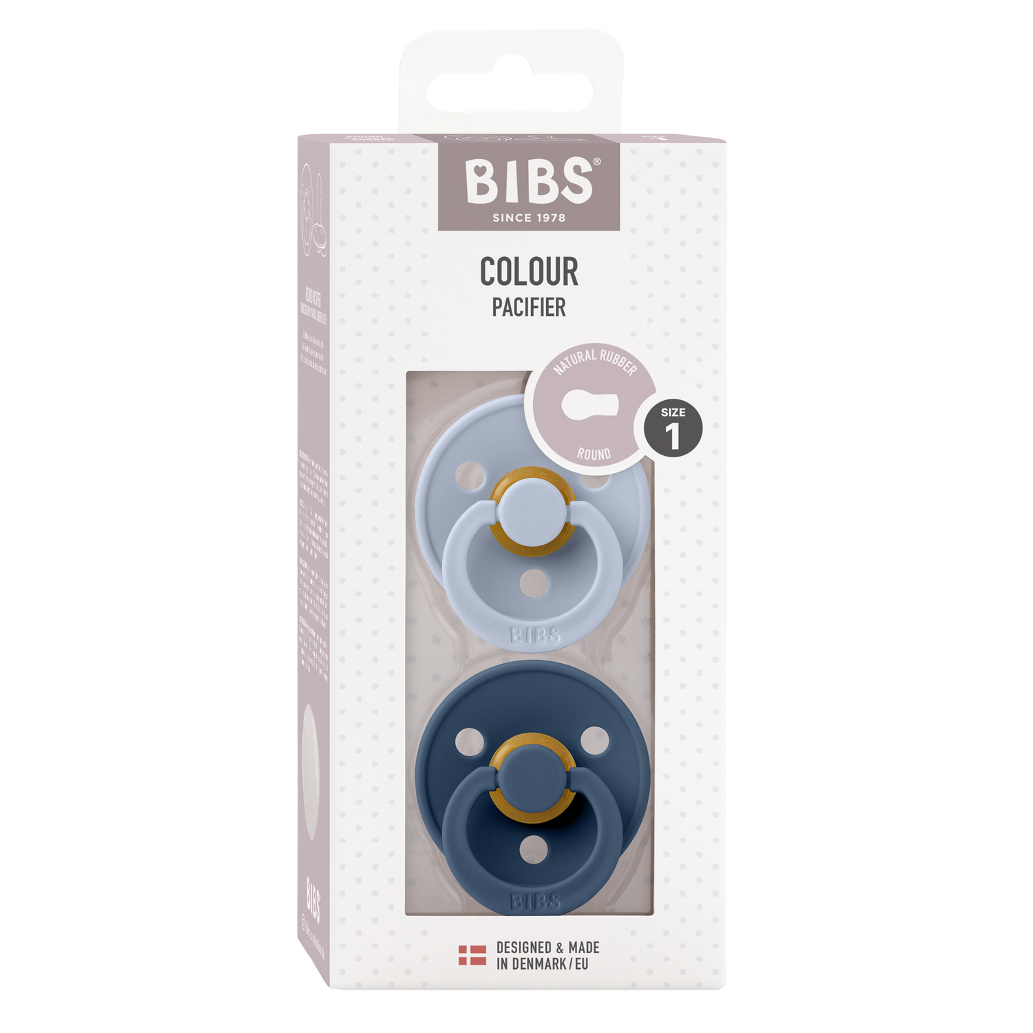 Bibs Pacifier 2 Pack - Dusty Blue/Steel Blue