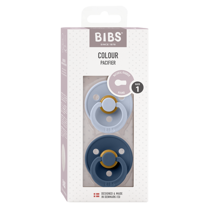 Bibs Pacifier 2 Pack - Dusty Blue/Steel Blue