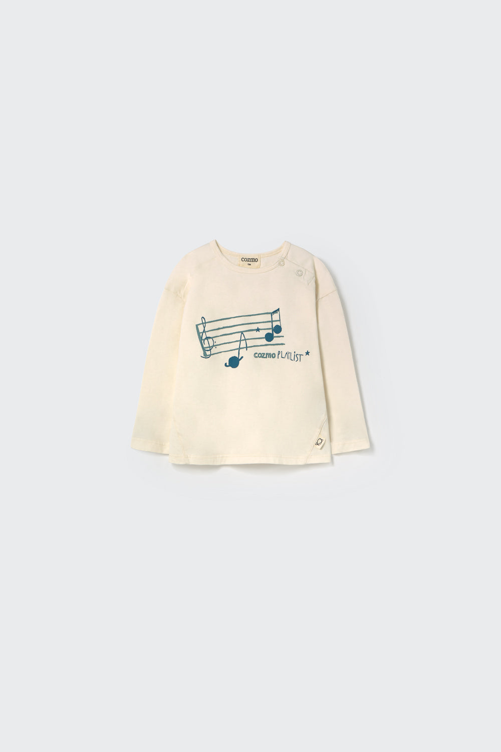 Soft Warm Jersey Print Baby T-shirt White