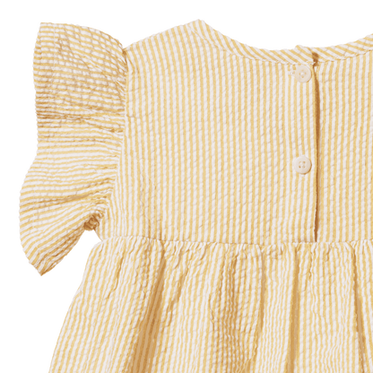 Bonnie Dress - Golden Stripe