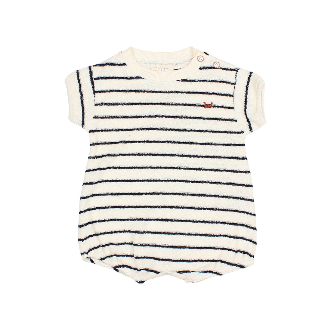 Baby Terry Stripes Romper Nuit