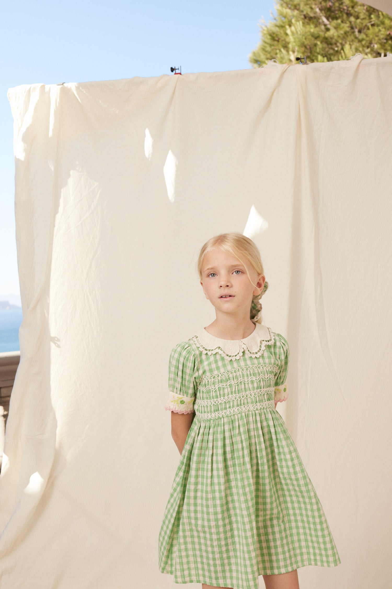 Tilia Dress - Green Gingham