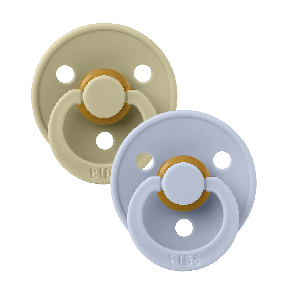 Bibs Pacifier 2 Pack - Khaki/Dusty Blue